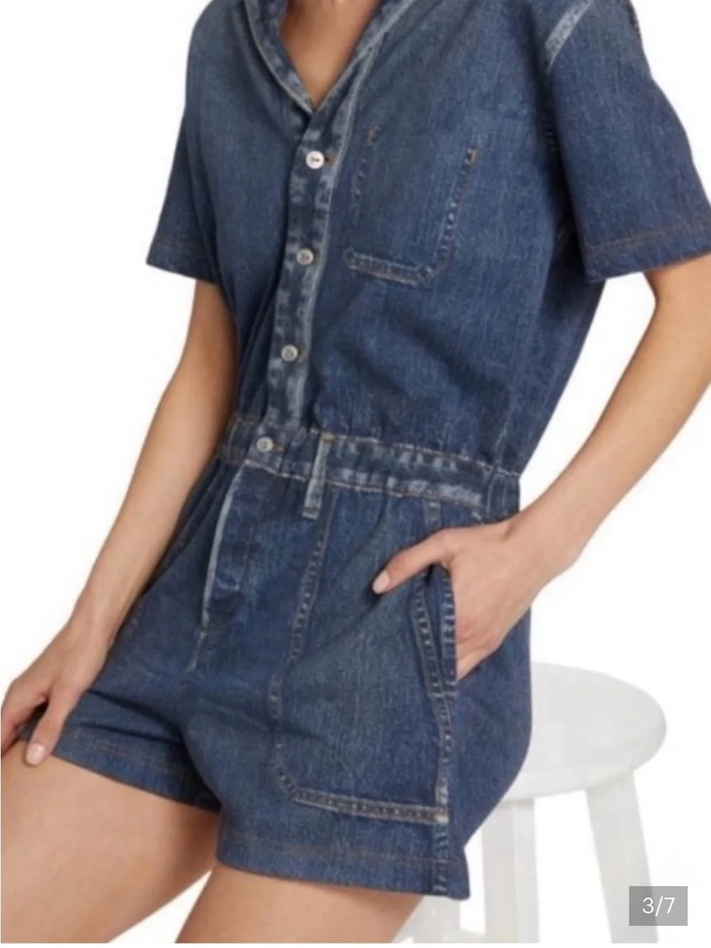 rag & bone Short-Sleeve Miramar Romper